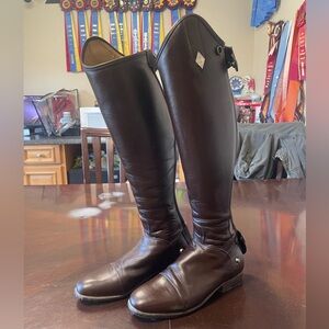 Fabbri Pro Derby 3.0 Dress Tall Riding Boots, Brown 39 (8.5) Reg/Med